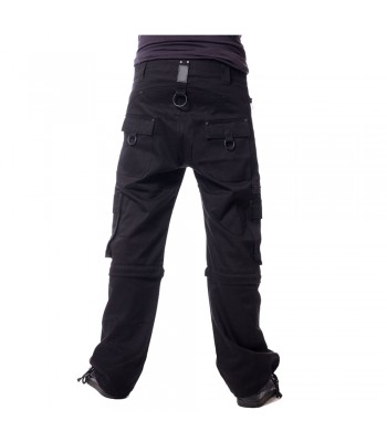 Men Gothic Black EMO Pant Cotton Pant Black Pistol Destroy Pants Denim Black